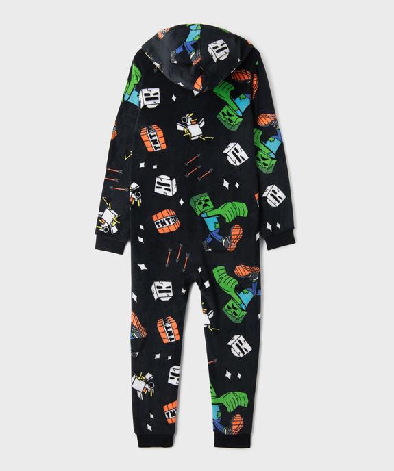 Combinaison pyjama en velours imprimé garçon - Minecraft vue3 - MINECRAFT - GEMO