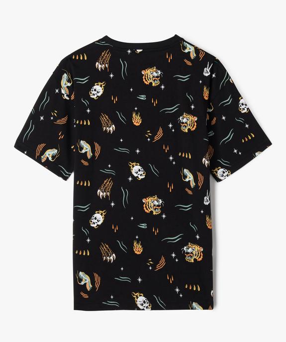 Tee-shirt manches courtes en coton imprimé garçon vue3 - GEMO 4G GARCON - GEMO