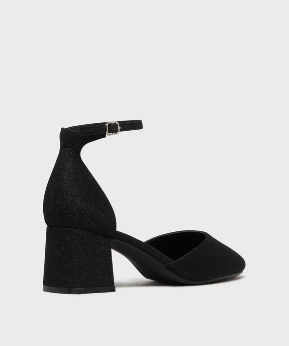 Escarpins pailletés à talon large et bout pointu femme - Valentina Baldano vue4 - VALENTINA BALDA - GEMO