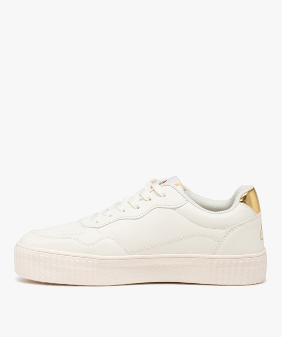 Baskets femme unies style rétro détail doré - Ellesse  vue3 - ELLESSE - GEMO