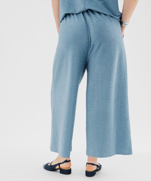 Pantalon large en maille souple et extensible pailleté femme grande taille vue3 - GEMO (G TAILLE) - GEMO