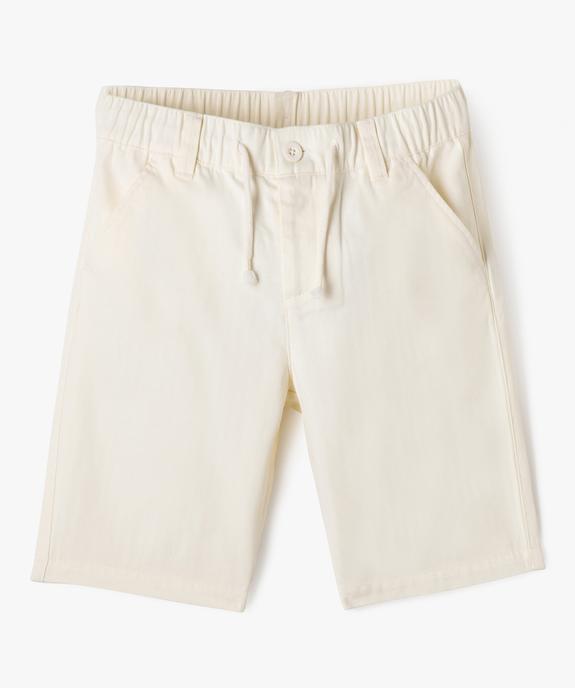 Bermuda regular avec taille élastique garçon vue1 - GEMO (JUNIOR) - GEMO