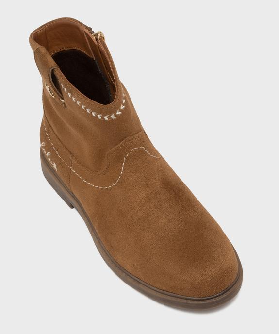 Boots en suédine look western fille - LuluCastagnette vue5 - LULUCASTAGNETTE - GEMO