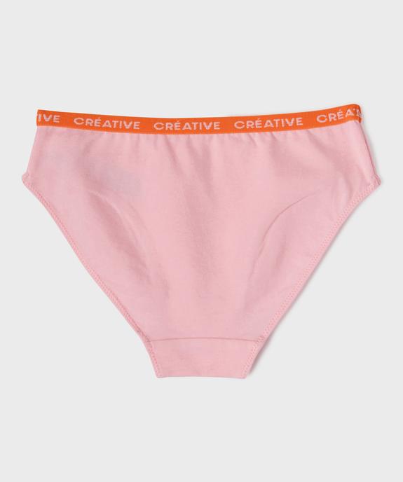 Shorty en coton stretch à large ceinture imprimée fille (lot de 3) vue3 - GEMO 4G FILLE - GEMO