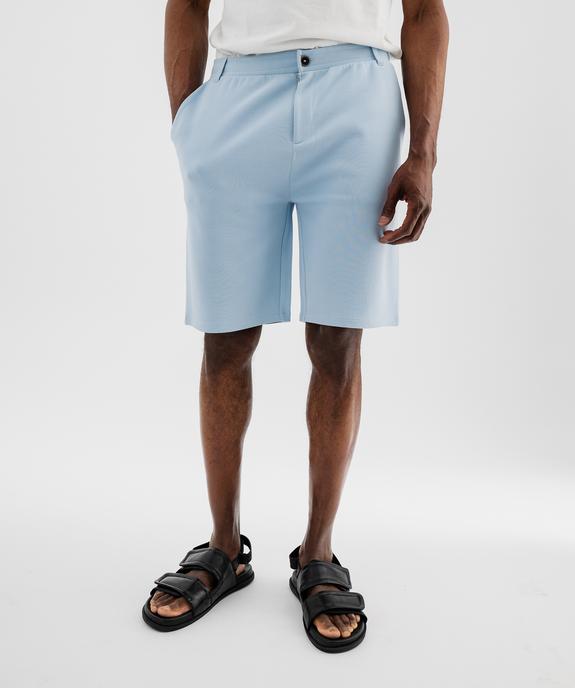 Bermuda en maille piquée homme vue1 - GEMO (HOMME) - GEMO