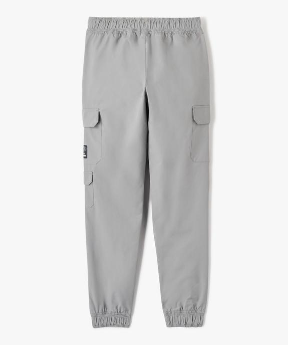 Pantalon de sport en toile multipoches garçon vue3 - GEMO (JUNIOR) - GEMO