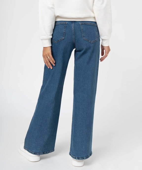 Jean femme « wide leg » taille haute vue3 - GEMO(FEMME PAP) - GEMO