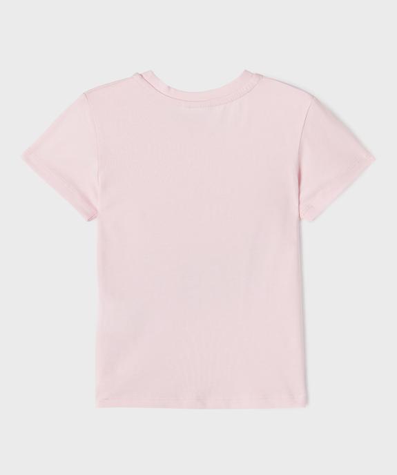 Tee-shirt manches courtes imprimé fille - La Reine des Neiges vue3 - REINE DES NEIGE - GEMO