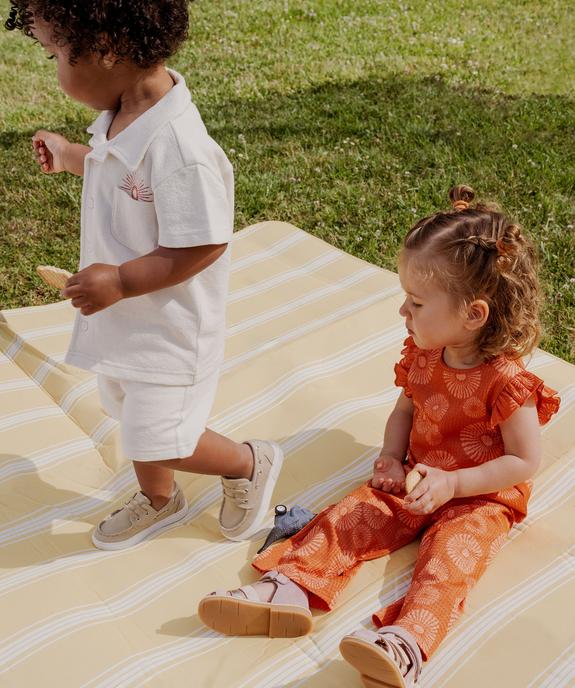 Pantalon fluide avec taille élastique bébé fille vue4 - GEMO(BEBE DEBT) - GEMO