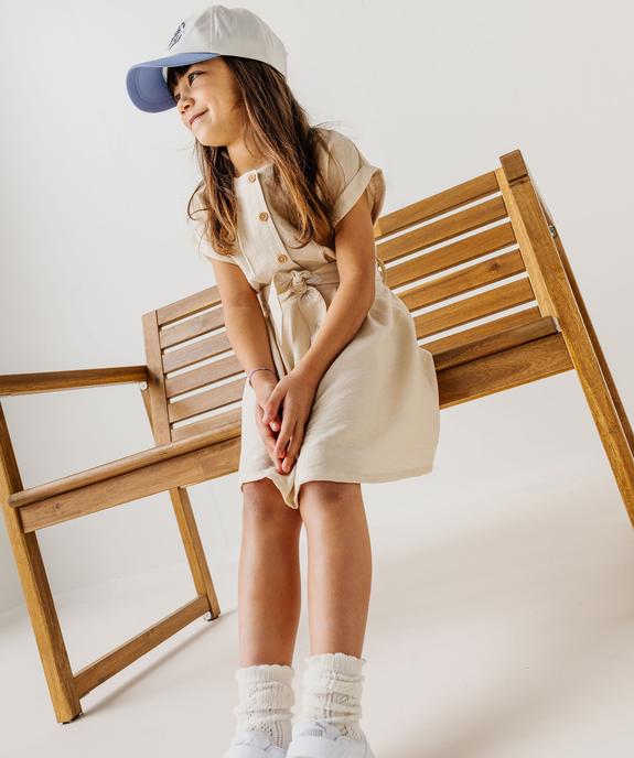 Robe fluide à manches courtes fille vue4 - GEMO 4G FILLE - GEMO