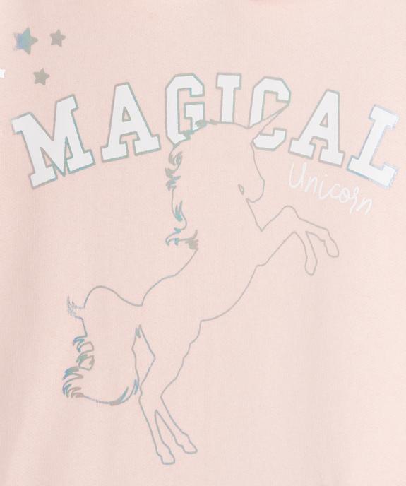 Robe fille forme sweat à capuche à motifs vue2 - GEMO (ENFANT) - GEMO