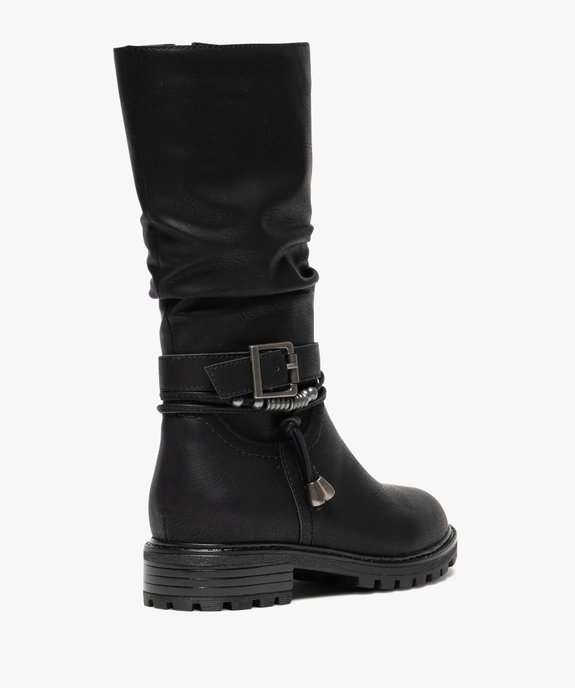 Bottes fille effet plissé avec brides fantaisie et à zip vue4 - LOVELY WINGS GEMO FOR GOOD - GEMO