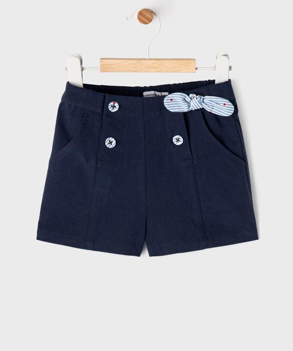 Short à ponts ample avec boutons fantaisie bébé fille - LuluCastagnette vue6 - LULUCASTAGNETTE - GEMO