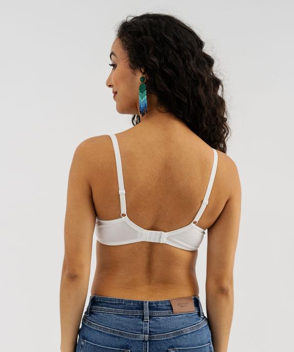 Soutien-gorge triangle spécial allaitement en coton biologique vue3 - GEMO 4G MATERN - GEMO