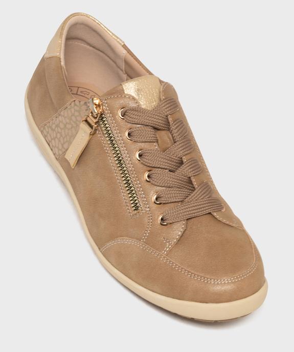 Derbies confort à talon compensé et détails brillants femme vue5 - HOBIZ - GEMO