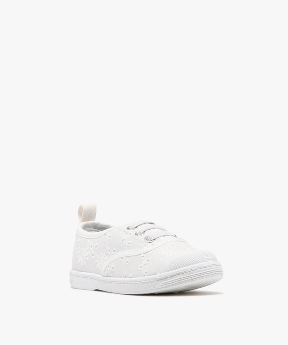 Chaussures en toile à lacets élastiques et bout en gomme fille vue3 - LOVELY WINGS - GEMO