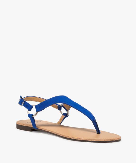 Nu-pieds femme unis à entredoigt et bride au talon vue2 - GEMO (CASUAL) - GEMO
