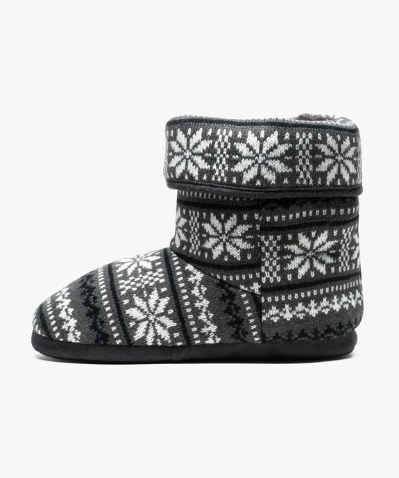 Chaussons montants fourrés à motifs vue3 - GEMO(HOMWR HOM) - GEMO