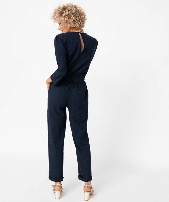 Combinaison pantalon femme avec haut cache-coeur  vue3 - GEMO(FEMME PAP) - GEMO