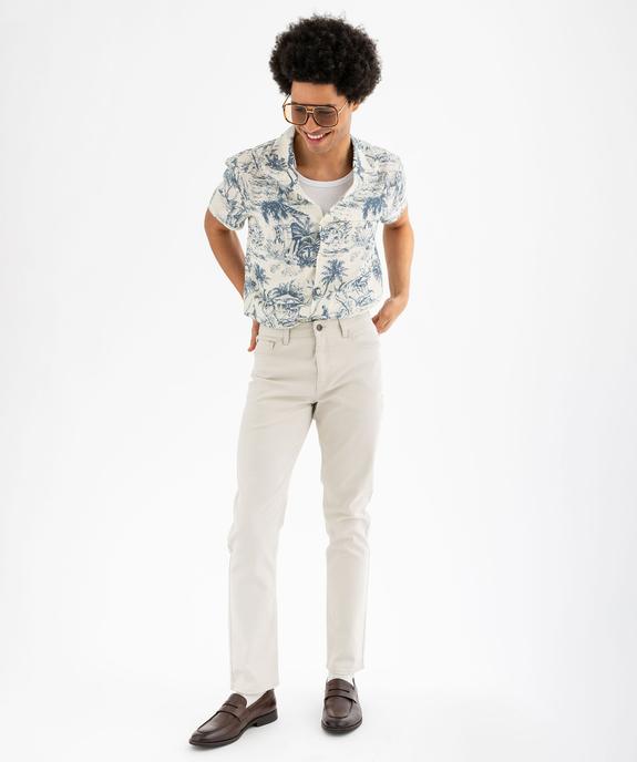 Chemise manches courtes imprimée à col cubain homme vue4 - GEMO 4G HOMME - GEMO