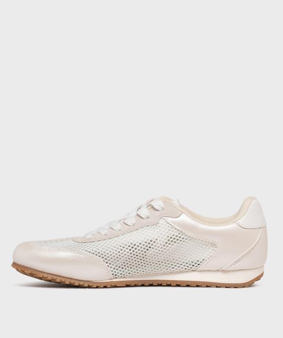 Baskets basses en toile ajourée femme - Camps United vue3 - CAMPS - GEMO