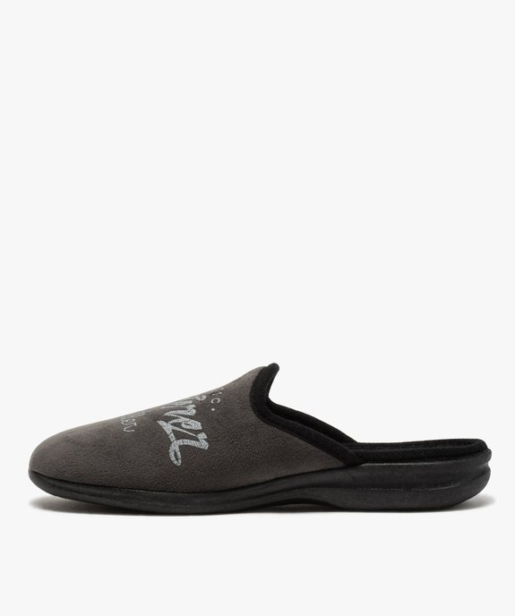 Chaussons homme mules confort en velours ras vue3 - GEMO(HOMWR HOM) - GEMO