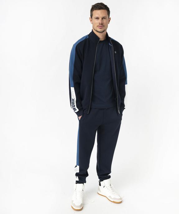 Sweat zippé à col montant spécial sport homme vue5 - GEMO (HOMME) - GEMO