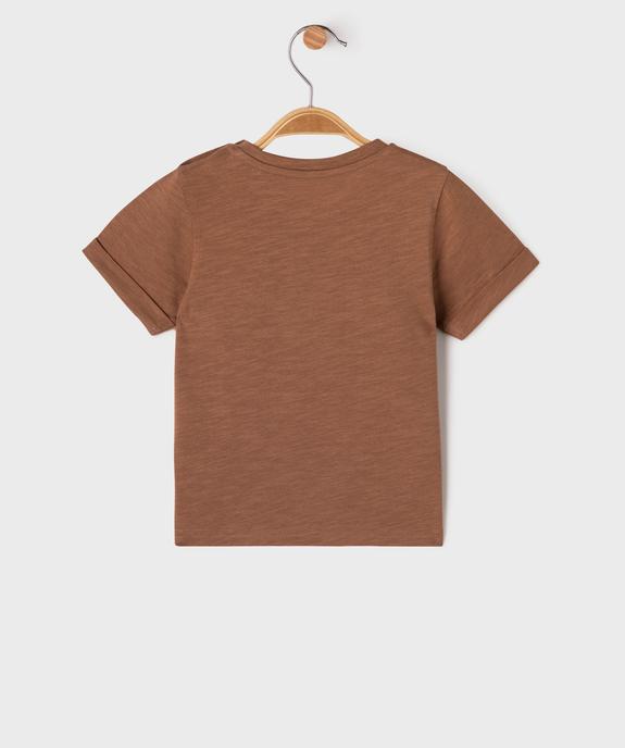 Tee-shirt manches courtes avec inscription bébé garçon vue3 - GEMO(BEBE DEBT) - GEMO