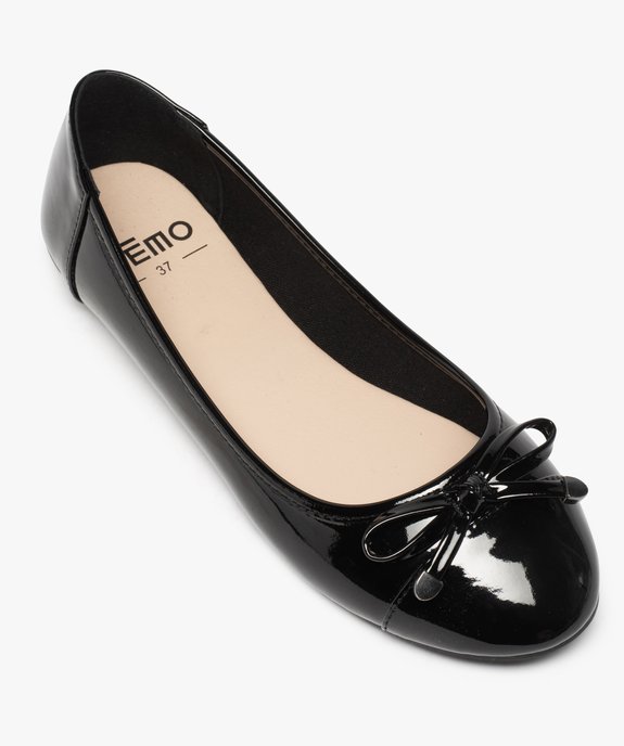 Ballerines femme à talon plat unies et vernies  vue5 - GEMO(URBAIN) - GEMO