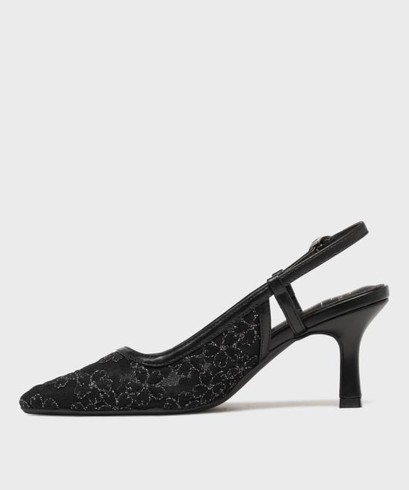 Escarpins slingback dentelle femme - FOLLOW ME vue3 - FOLLOW ME - GEMO