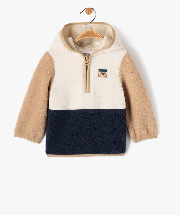 Sweat polaire à capuche bébé garçon vue2 - GEMO(BEBE DEBT) - GEMO