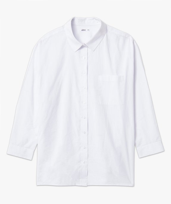 Chemise femme grande taille en coton   vue4 - GEMO (G TAILLE) - GEMO