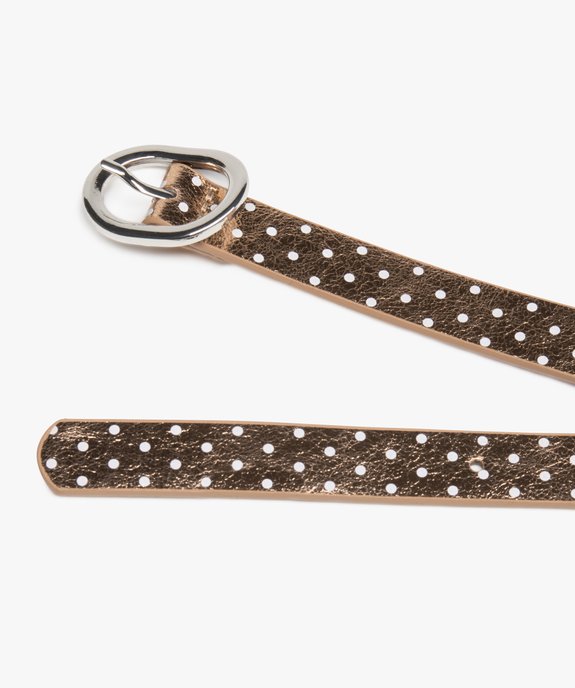 Ceinture fille métallisée à pois vue2 - GEMO (ENFANT) - GEMO
