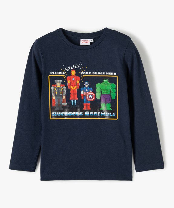 Tee-shirt garçon à manches longues imprimé Avengers - Marvel vue2 - MARVEL DTR - GEMO
