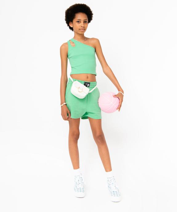 Short fille en maille avec large ceinture élastique vue5 - GEMO (JUNIOR) - GEMO