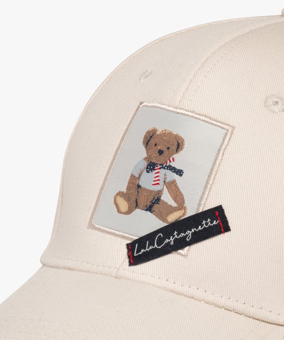 Casquette avec motif nounours brodé femme - LuluCastagnette vue4 - LULUCASTAGNETTE - GEMO
