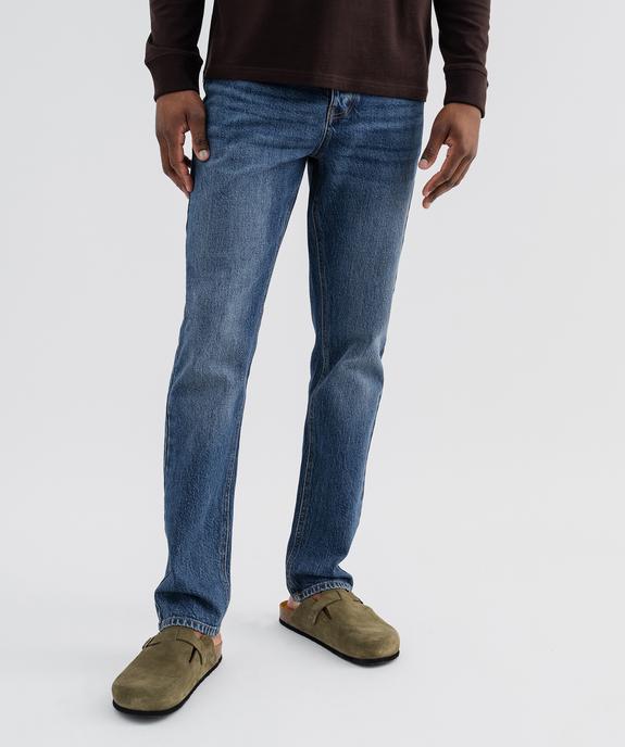 Jean straight en denim extensible homme vue1 - GEMO 4G HOMME - GEMO