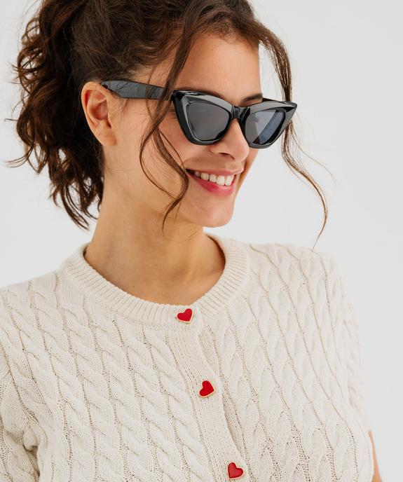 Gilet manches courtes torsadé à boutons fantaisie femme vue2 - GEMO(FEMME PAP) - GEMO