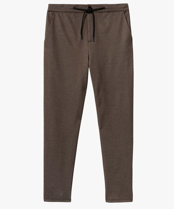 Pantalon homme en maille piquée vue4 - GEMO (HOMME) - GEMO