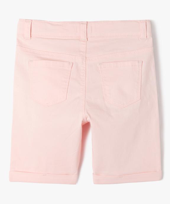 Bermuda en coton léger fille vue3 - GEMO 4G FILLE - GEMO