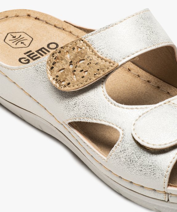Mules femme confort dessus larges brides à scratch vue6 - GEMO (CONFORT) - GEMO