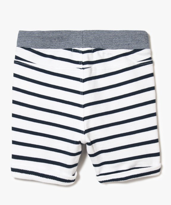 Bermuda bébé en jersey bouclette avec taille élastique vue2 - GEMO(BEBE DEBT) - GEMO