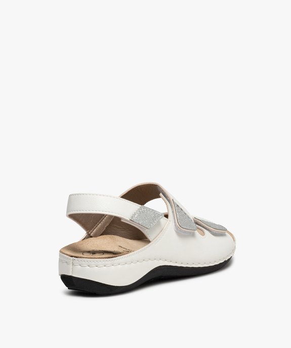 Sandale femme confort à larges brides scratch vue4 - GEMO (CONFORT) - GEMO