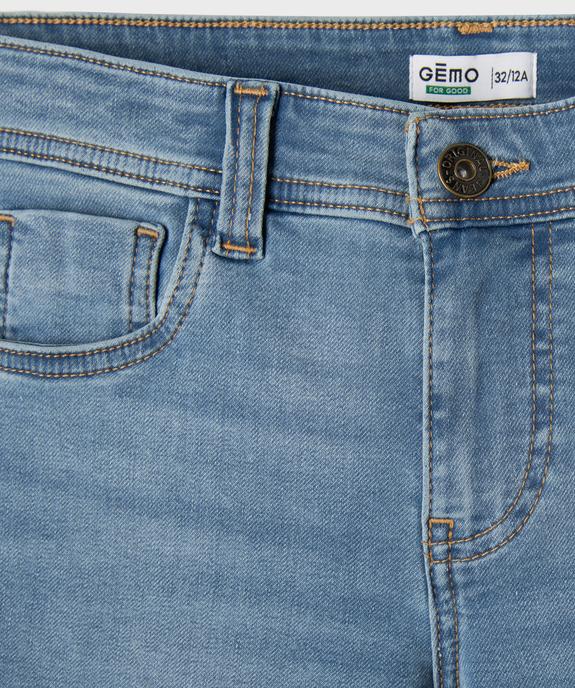 Bermuda en jean coupe slim avec revers garçon vue2 - GEMO 4G GARCON - GEMO