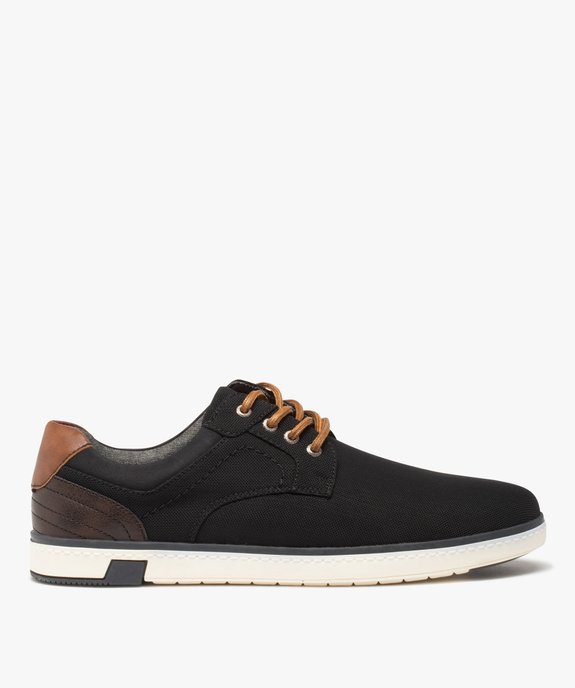 Derbies homme dessus toile à semelle contrastée vue1 - GEMO(URBAIN) - GEMO