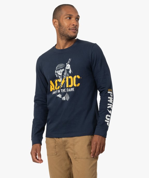 Tee-shirt homme avec motif ACDC à manches longues vue1 - ACDC - GEMO