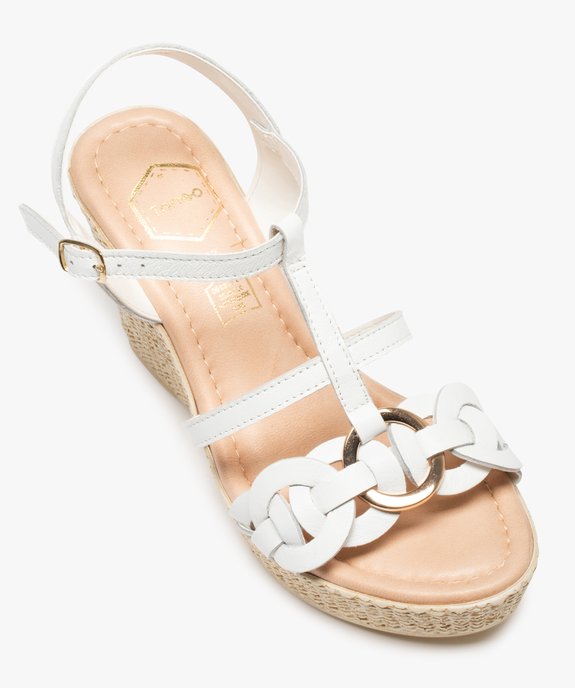 Sandales femme à talon dessus cuir style marin - Tanéo vue5 - TANEO - GEMO