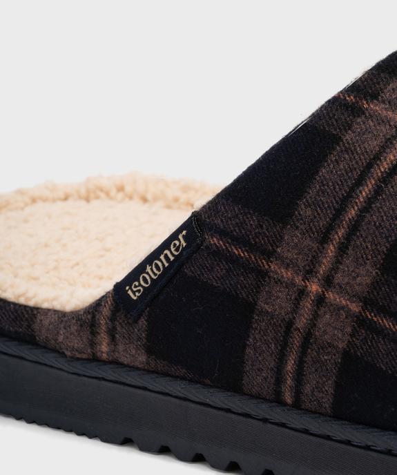 Chaussons mules à motif tartan homme - Isotoner vue6 - ISOTONER - GEMO