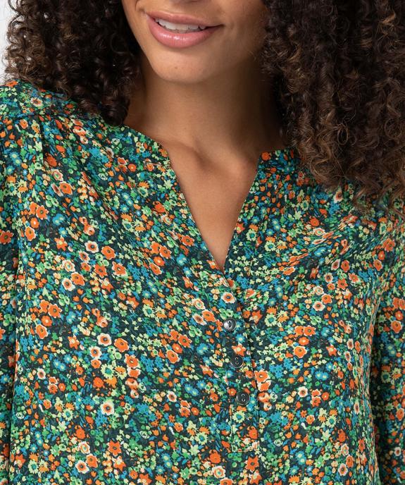 Blouse femme imprimée à manches longues retroussables vue5 - GEMO(FEMME PAP) - GEMO