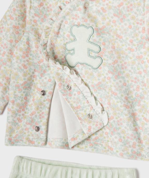 Pyjama 2 pièces en velours bébé fille - LuluCastagnette vue2 - LULUCASTAGNETTE - GEMO